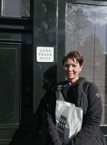 Jodi at the Anne Frank House after the tour