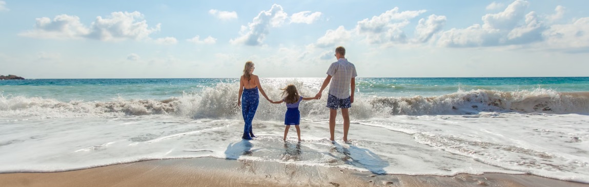 family beach