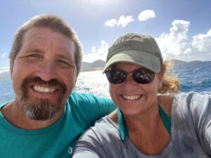 Couple on a boat in St. John USVI